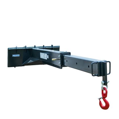 skid steer attachment boom|adjustable skid steer crane jib.